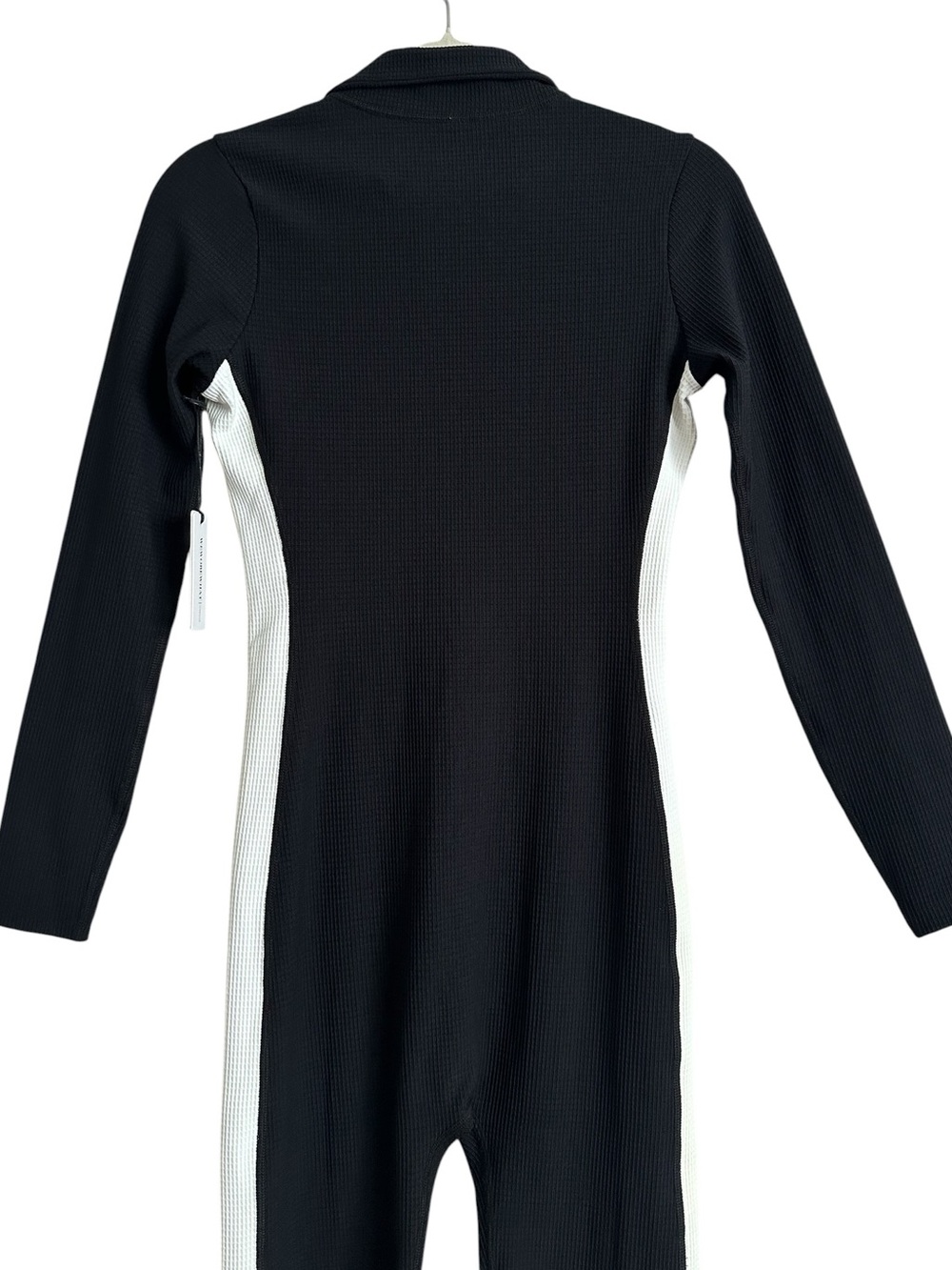 Year of Ours Thermal Ski Onesie Black White Waffle Knit Base Layer Small NWT - Picture 6 of 15